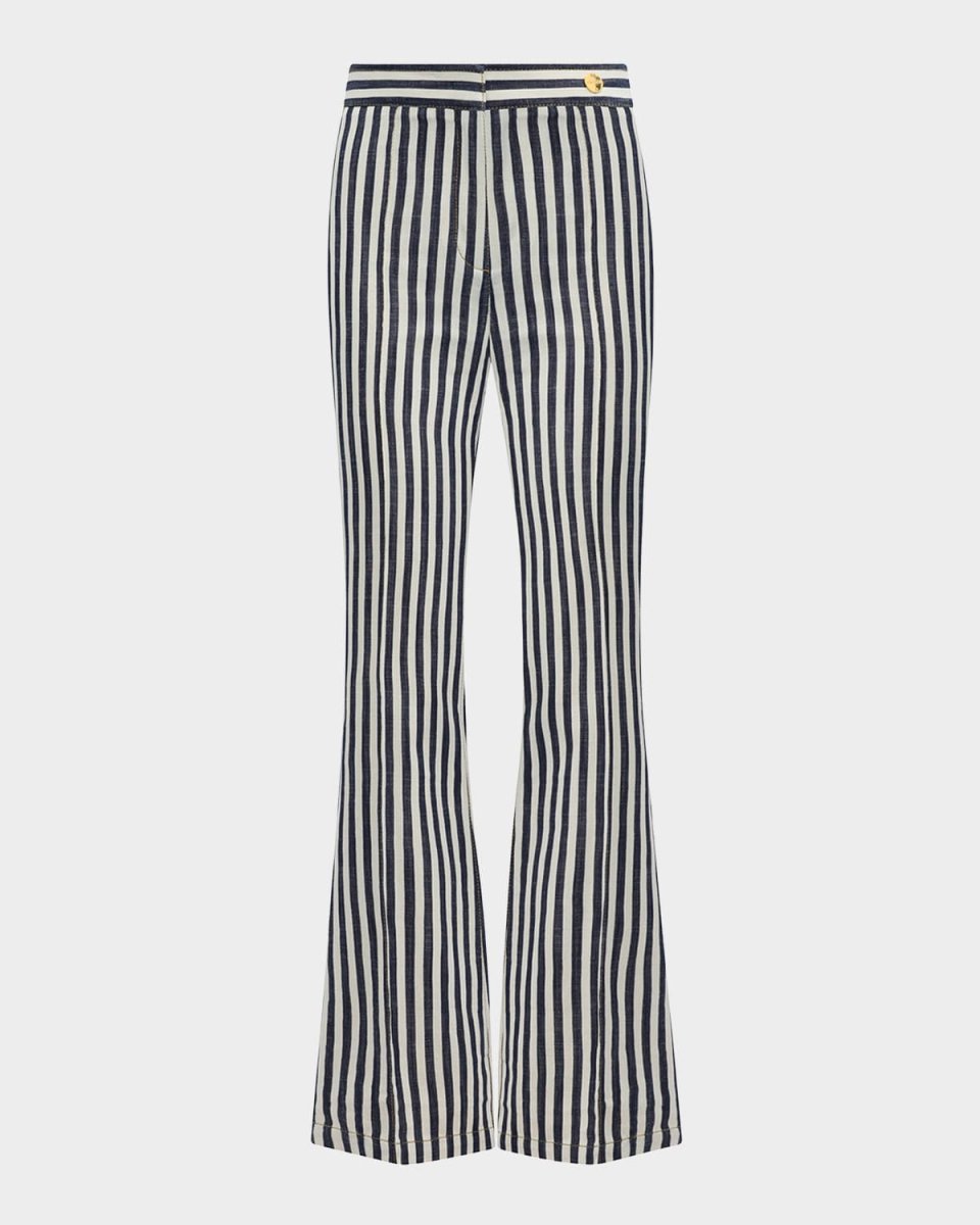 Lola Striped Flare-Leg Pants